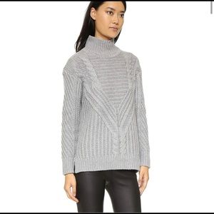 Parker Chunky Turtleneck Sweater Tunic Cable knit